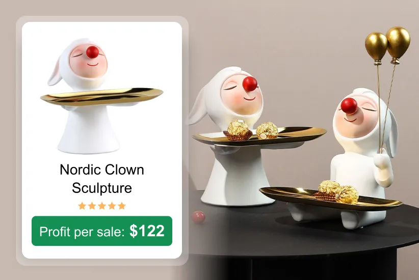 nordic clown sculpture