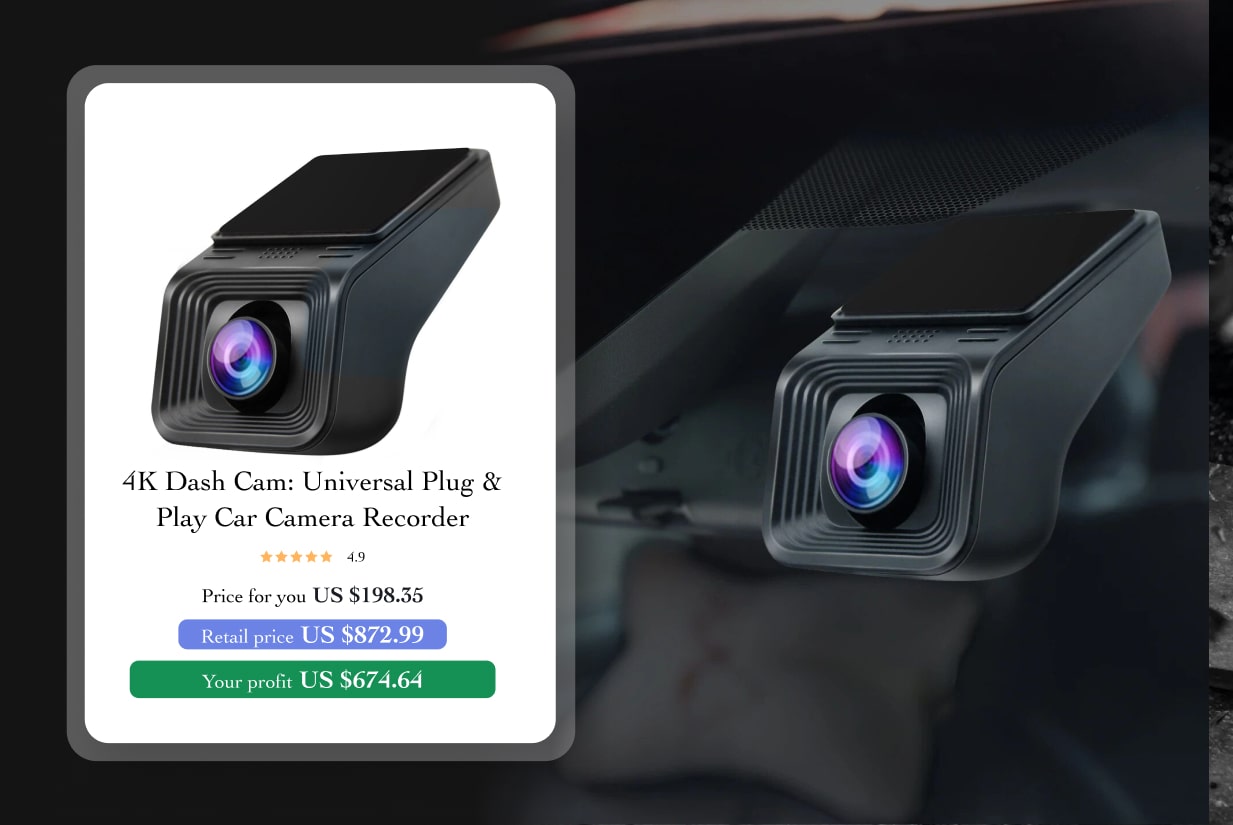 4K dash cam: universal plug & play car camera recorder