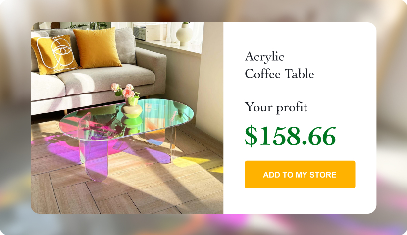 Iridescent Acrylic Coffee Table