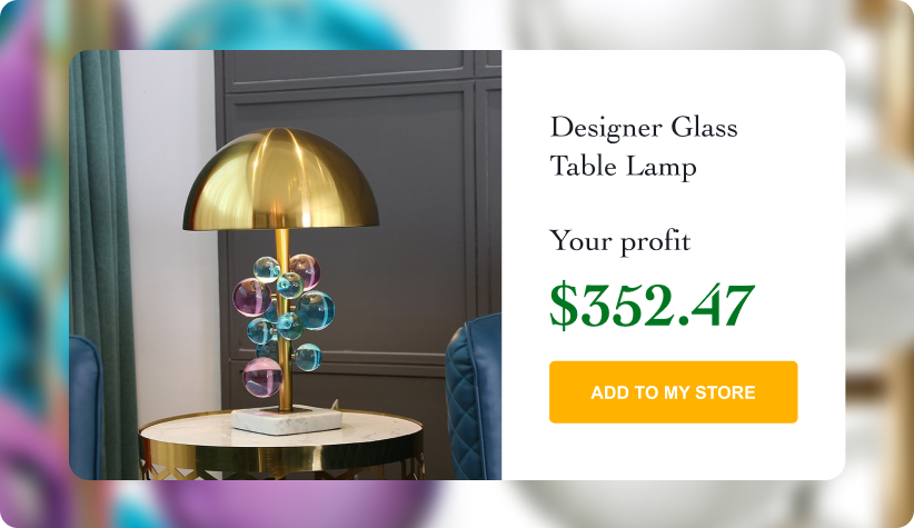 Italian Designer Mushroom Glass Table Lamp