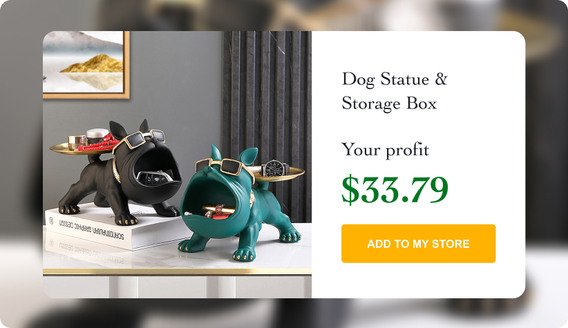 Dog Statue with Storage Box