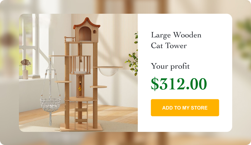 Large Wooden Cat Tower 