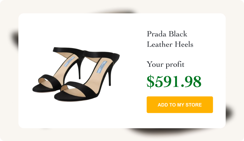 Prada Black Leather Heels