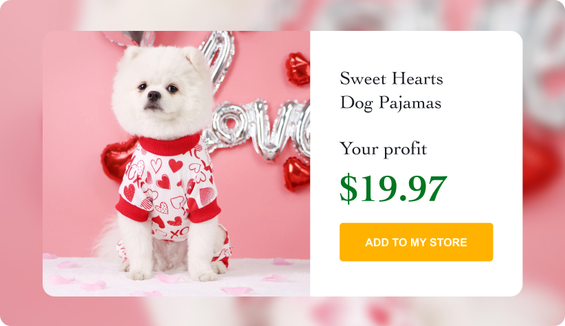 Sweet Hearts Dog Pajamas