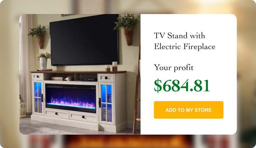 TV Stand with Electric Fireplace