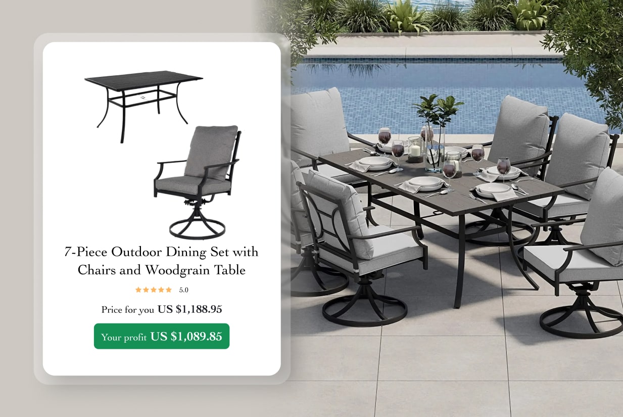 44. Outdoor dining set