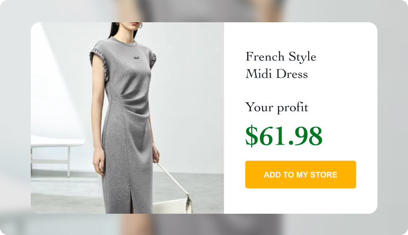 French Style Midi Dress 