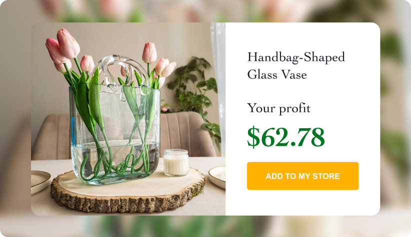 Handbag-Shaped Glass Vase