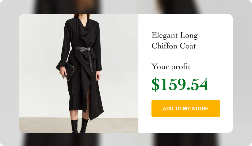 Elegant Long Chiffon Coat for Women