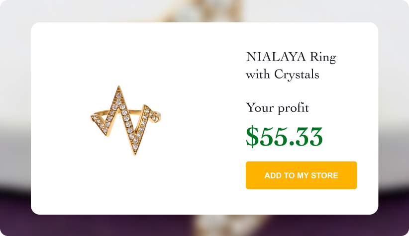 NIALAYA Ring with Crystals