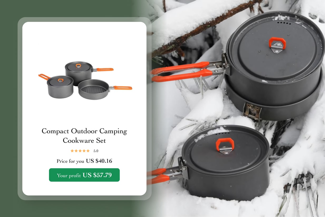 42. Camping cookware set