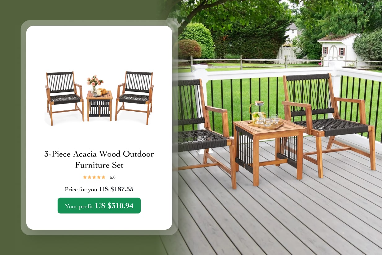 49. Outdoor furniture set