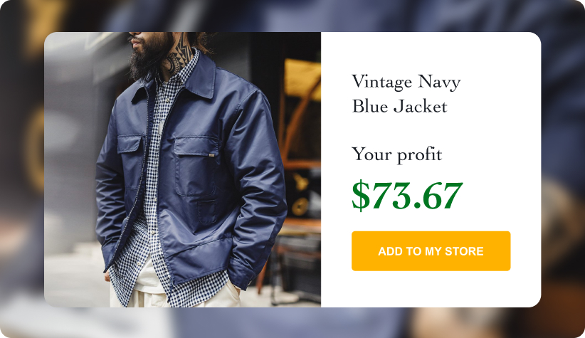 Men's Vintage Navy Blue Jacket