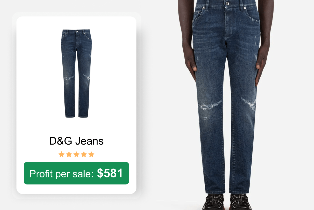 Dolce & Gabbana Blue Skinny Fit Cotton Jeans for Men