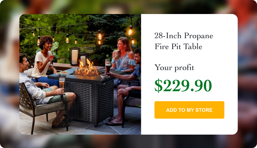 28-Inch Propane Fire Pit Table
