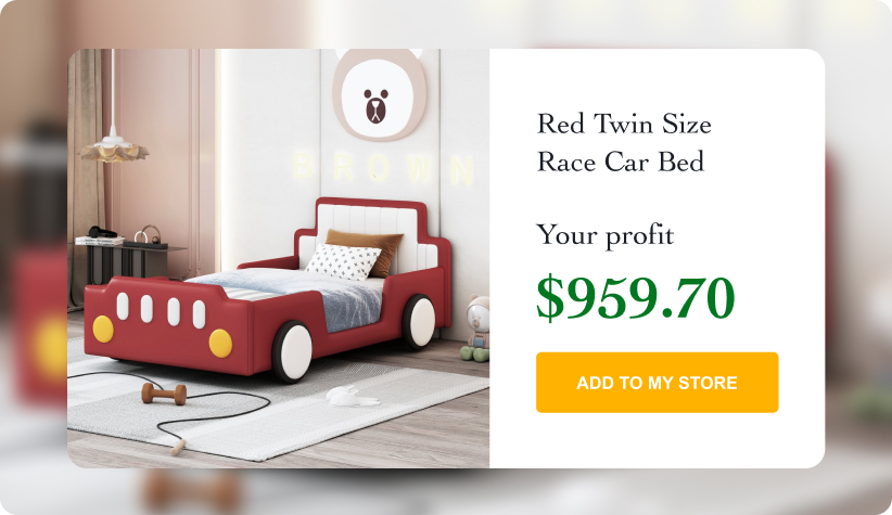 Red Twin Size Race Car Bed