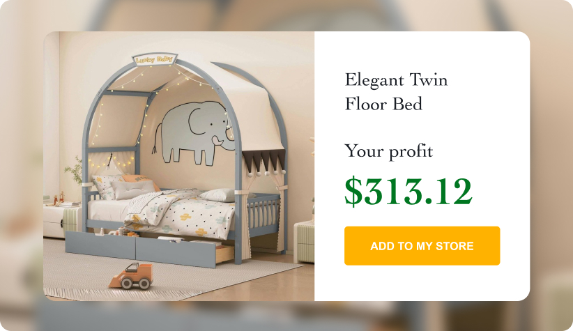 Elegant Twin Floor Bed