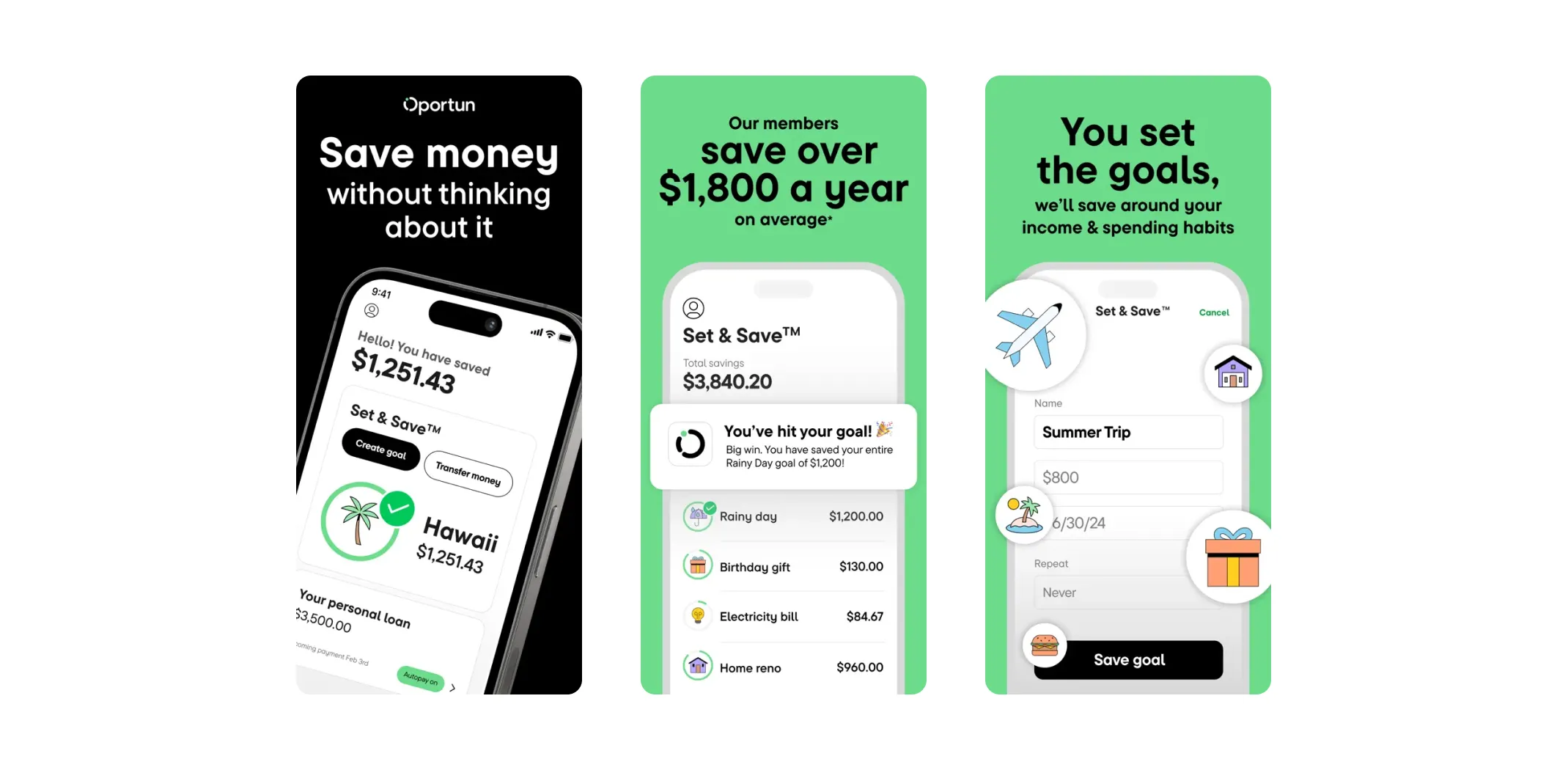 Images of the Oportun app for the best personal finance article