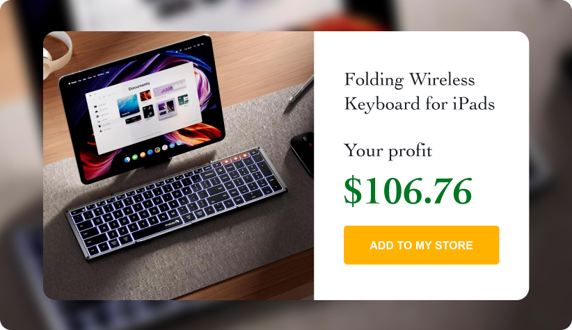 Folding Wireless Keyboard for iPads