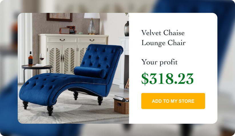 Velvet Chaise Lounge Chair