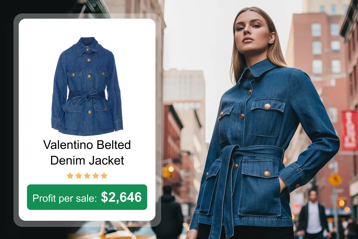 Valentino Belted Denim Jacket
