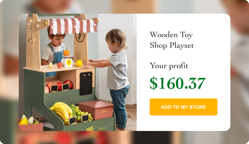 Wooden Toy Shop Playset