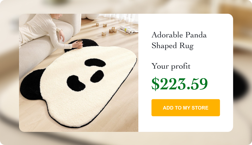 Adorable Panda Shaped Rug
