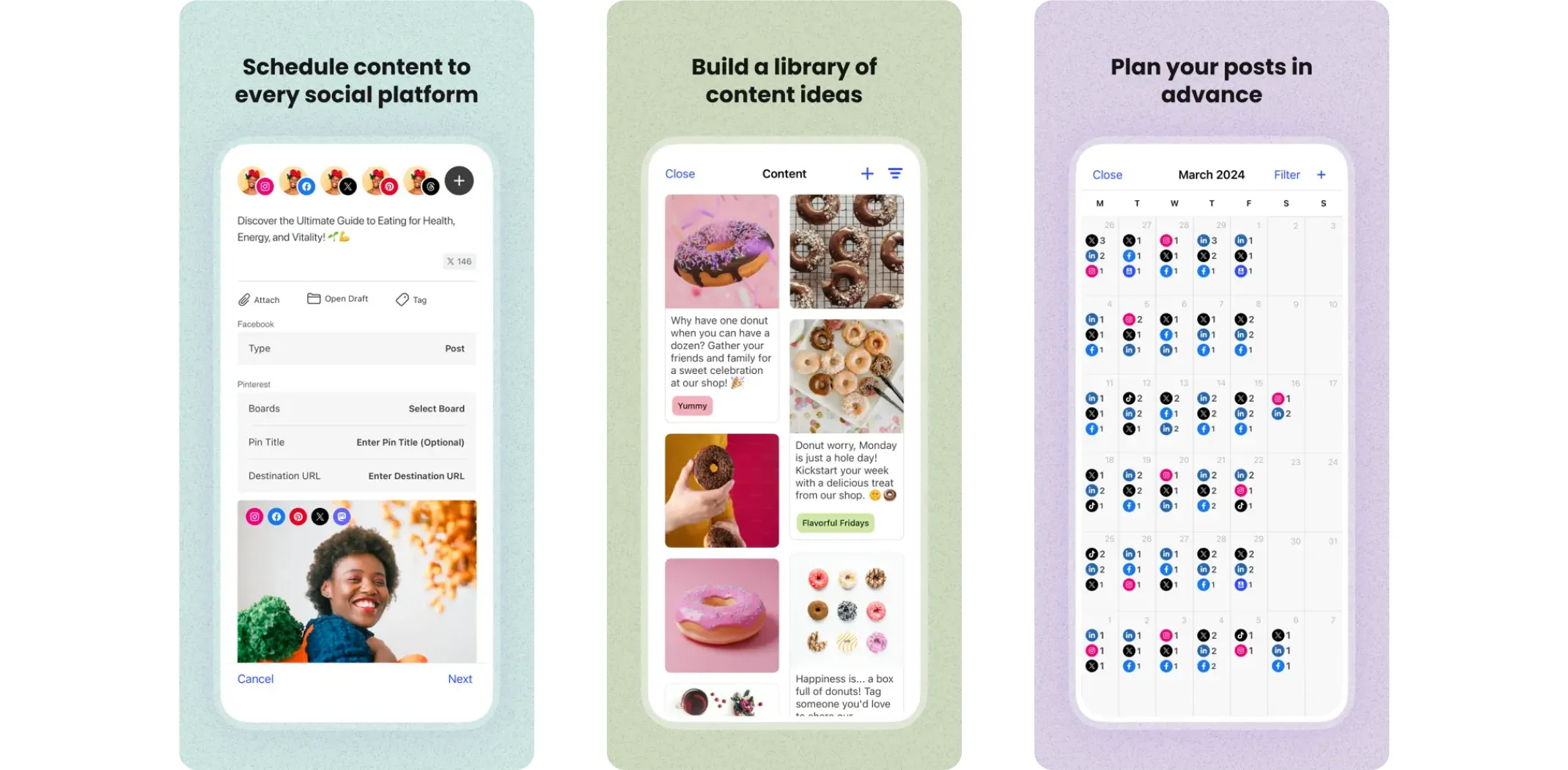 Images of the Buffer app for the best apps for small business article