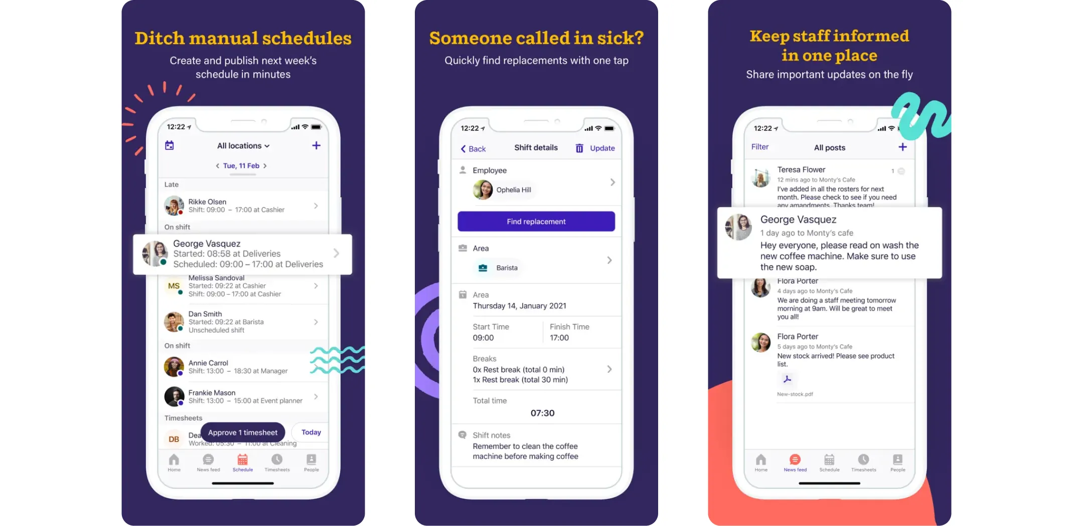 Images of the Deputy app for the best apps for small business article