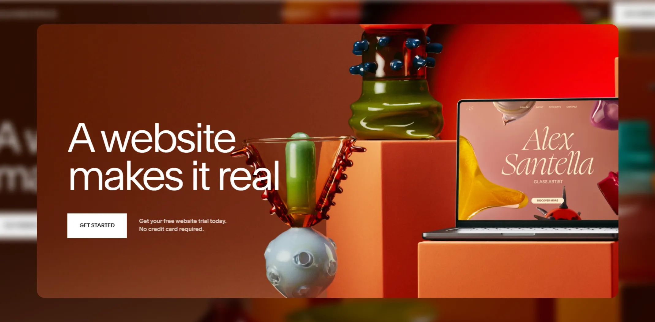 Screenshot of the Squarespace homepage for an article on the best ecommerce website builders