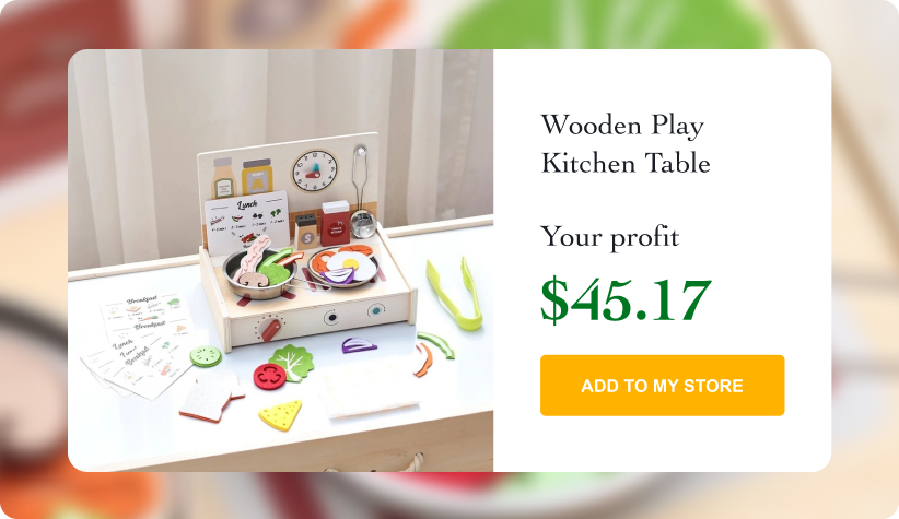 Wooden Play Kitchen Table