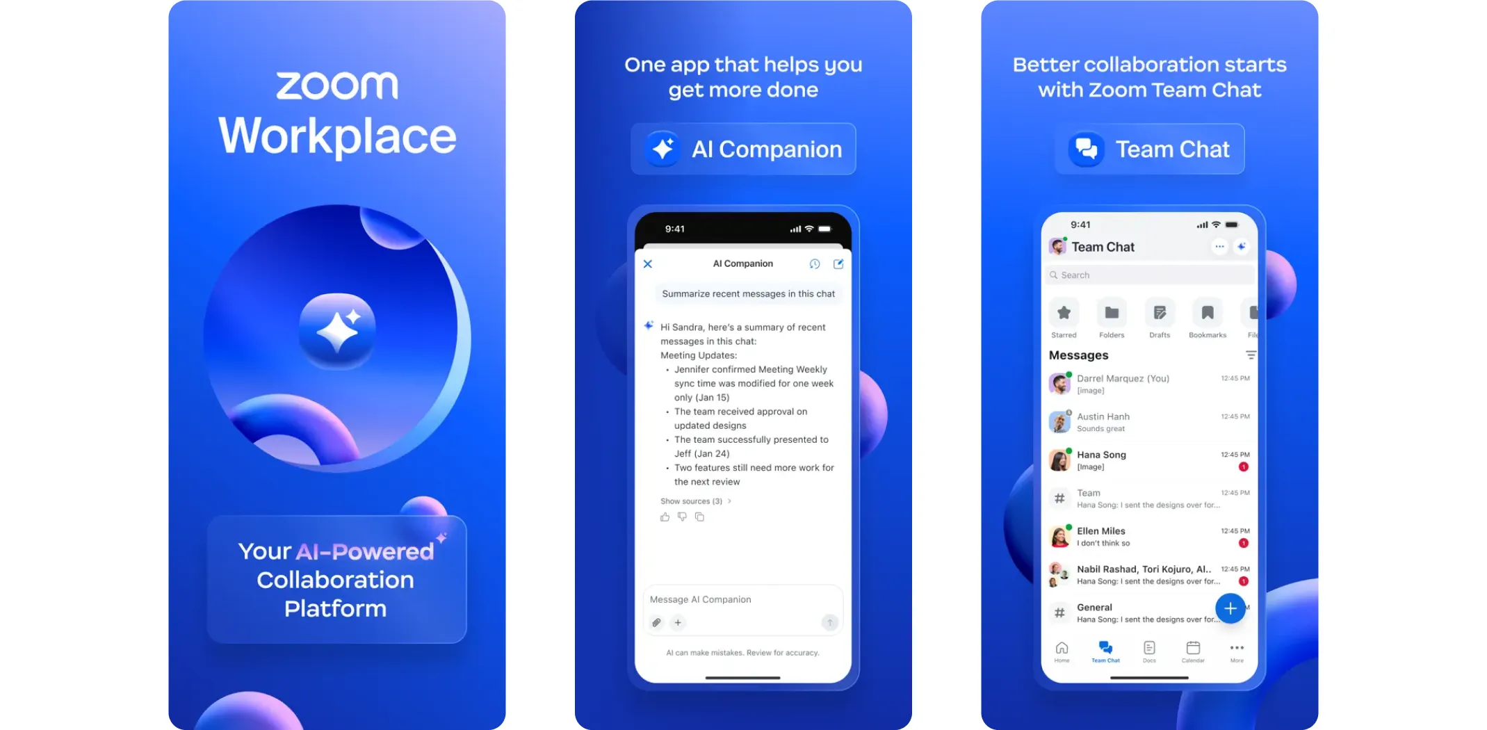 Images of the Zoom app for the best apps for small business article