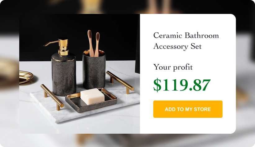 Ceramic Bathroom Accessory Set