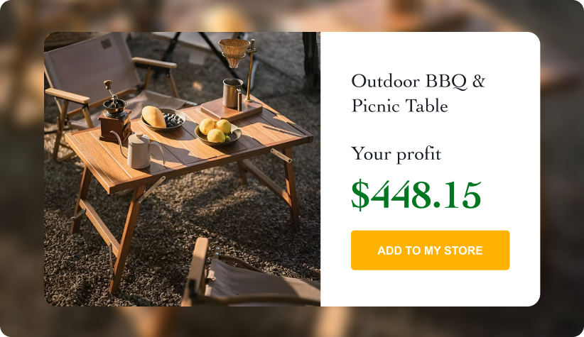 Outdoor BBQ & Picnic Table