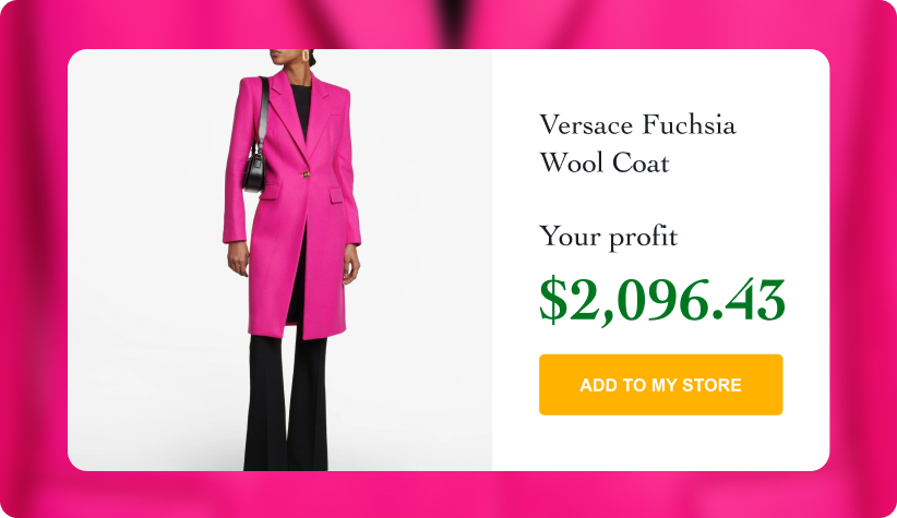 Versace Fuchsia Wool Coat