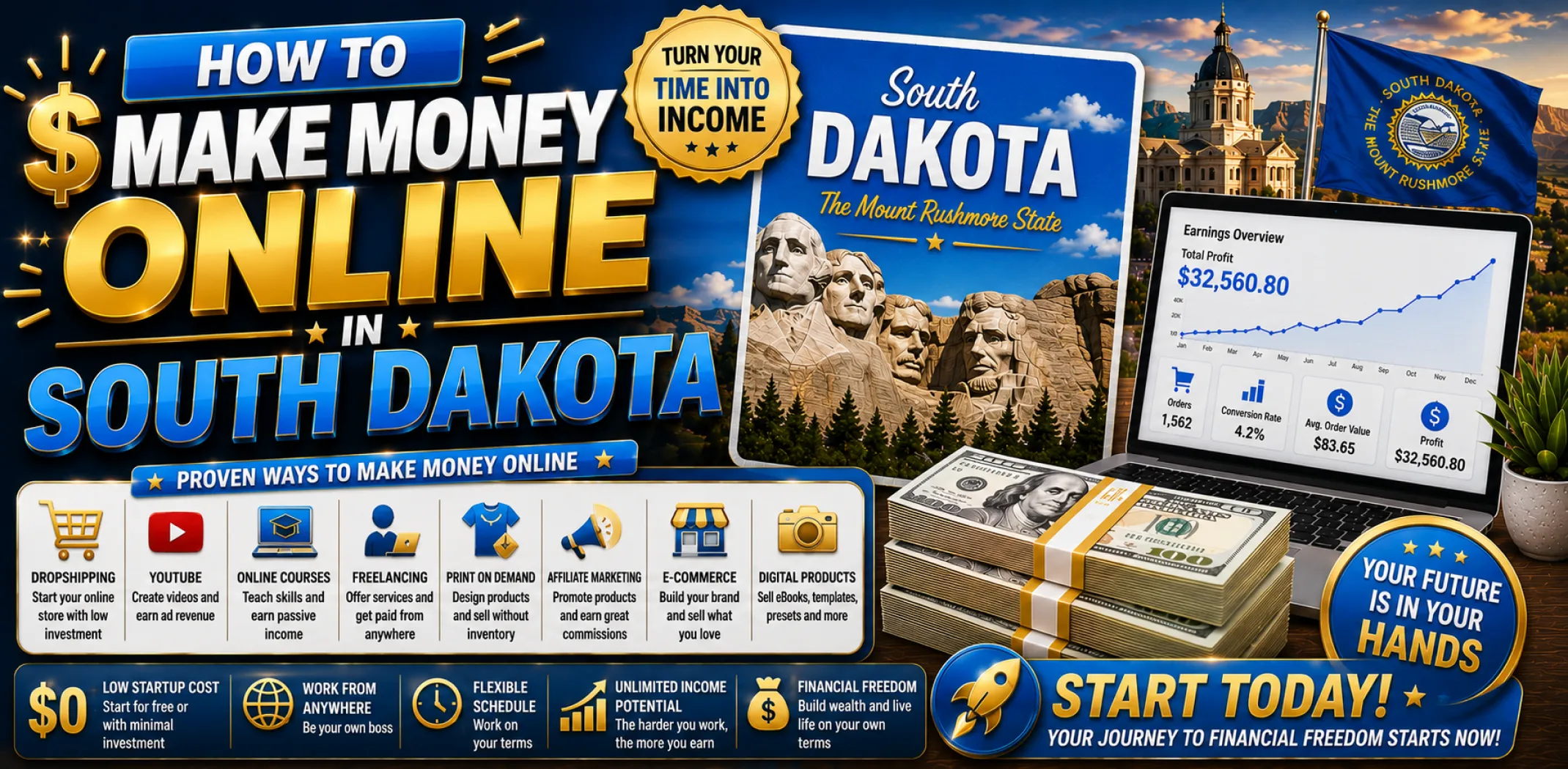 how-to-make-money-online-in-south-dakota