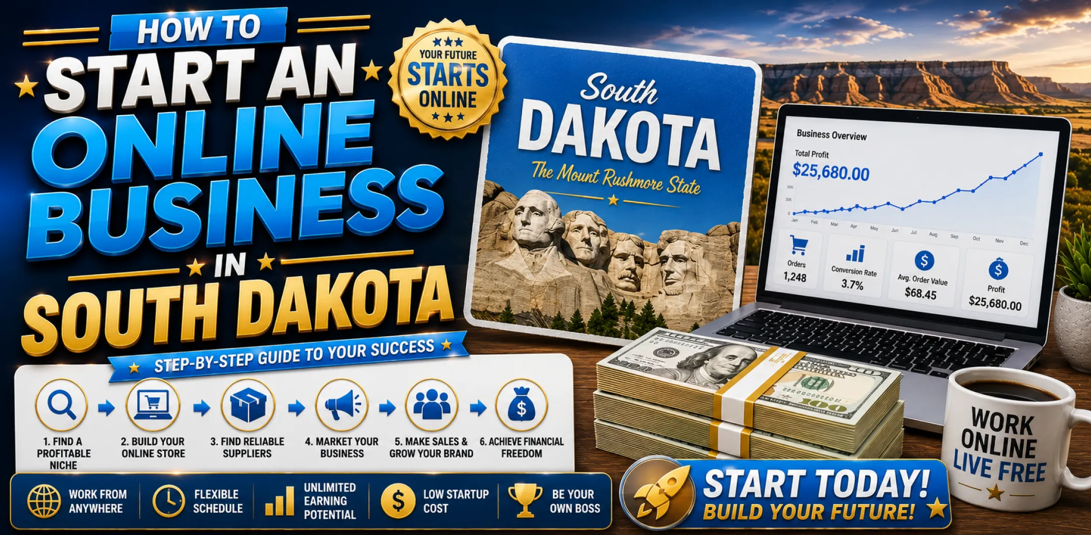 how-to-start-an-online-business-in-south-dakota