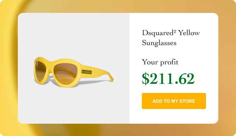 Dsquared&sup2; Yellow Sunglasses