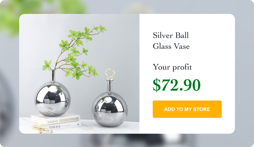 Silver Ball Glass Vase