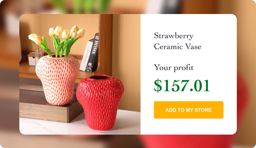 Strawberry Ceramic Vase