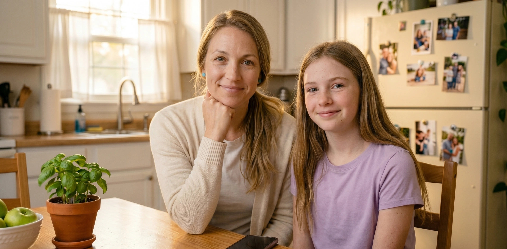 teen budgeting lesson at kitchen table