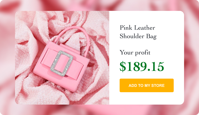Pink Leather Shoulder Bag