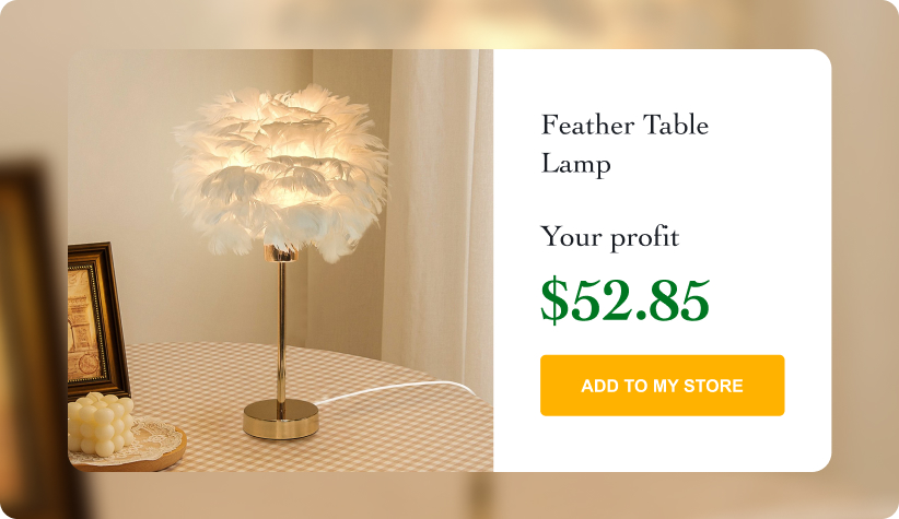 Feather Table Lamp