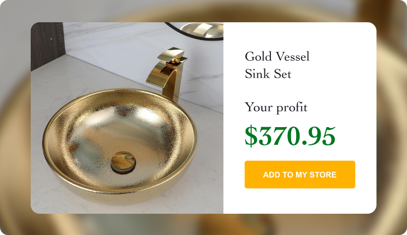 Gold Vessel Sink Set