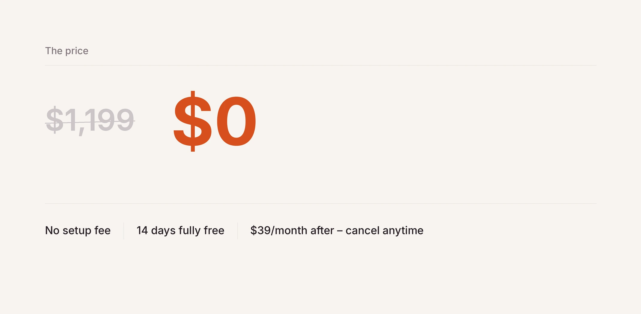 price card