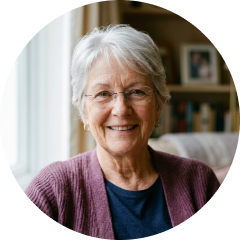 a retired woman who covered her gap with two mornings a week