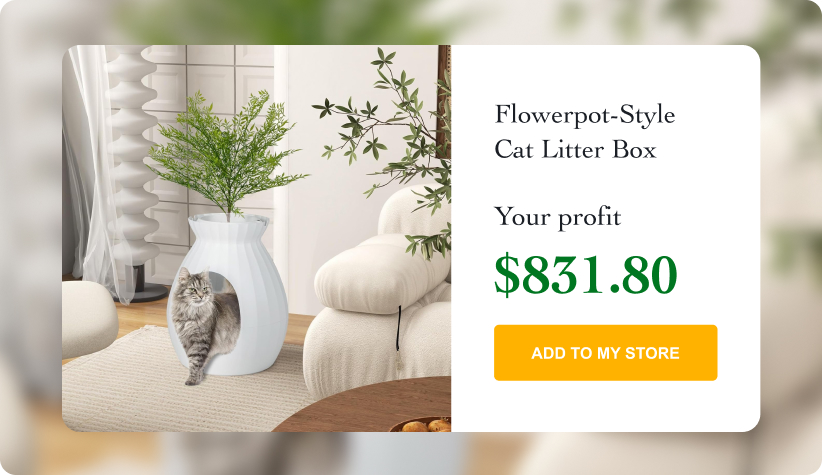 Flowerpot-Style Cat Litter Box