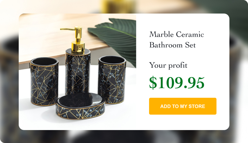 Marble Ceramic Bathroom Set