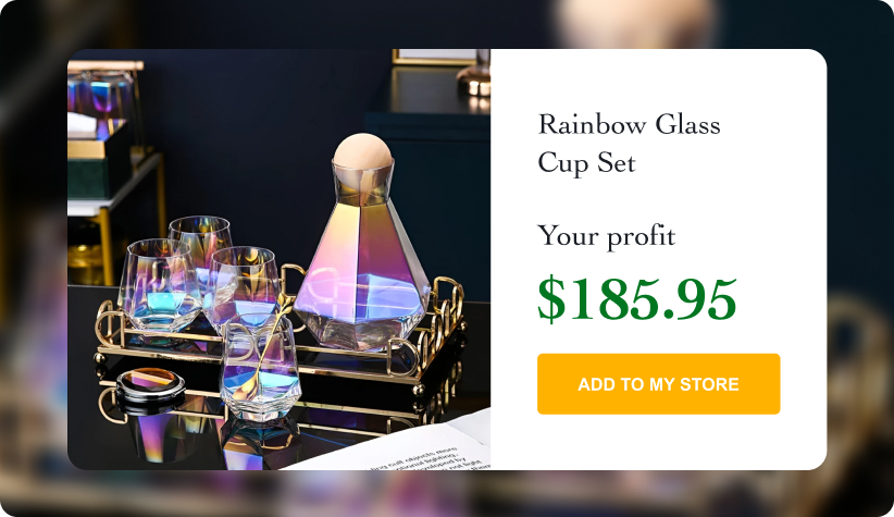 Rainbow Glass Cup Set