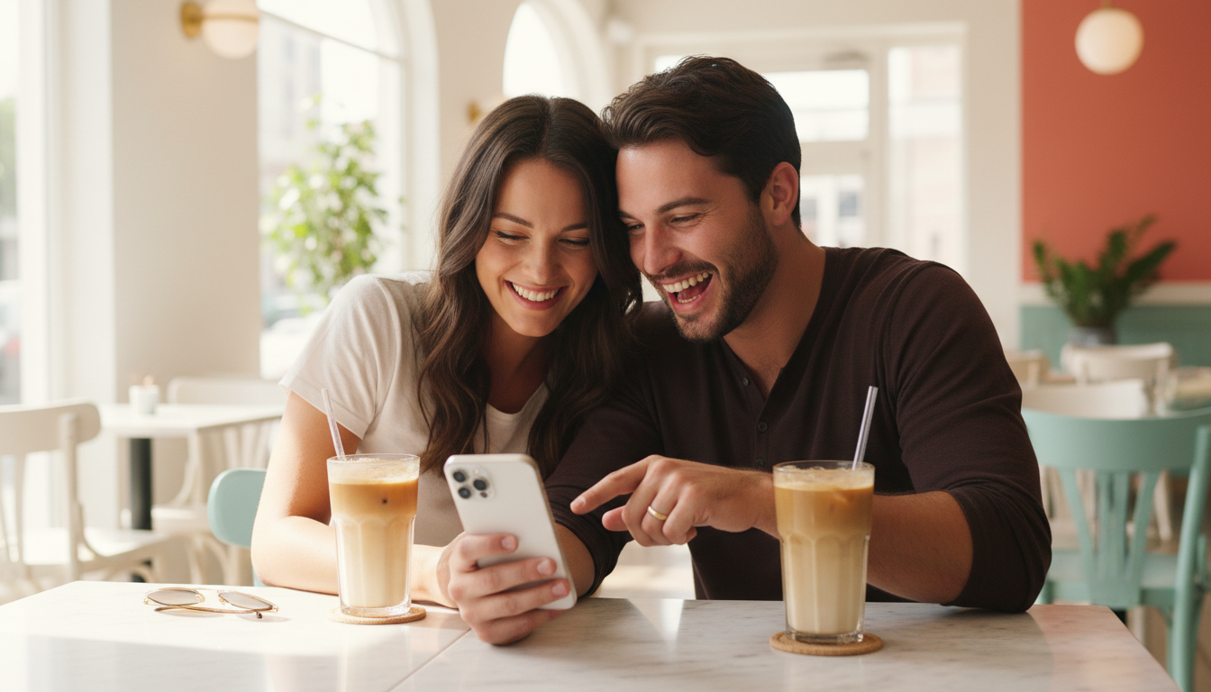 Friends shopping from social media videos